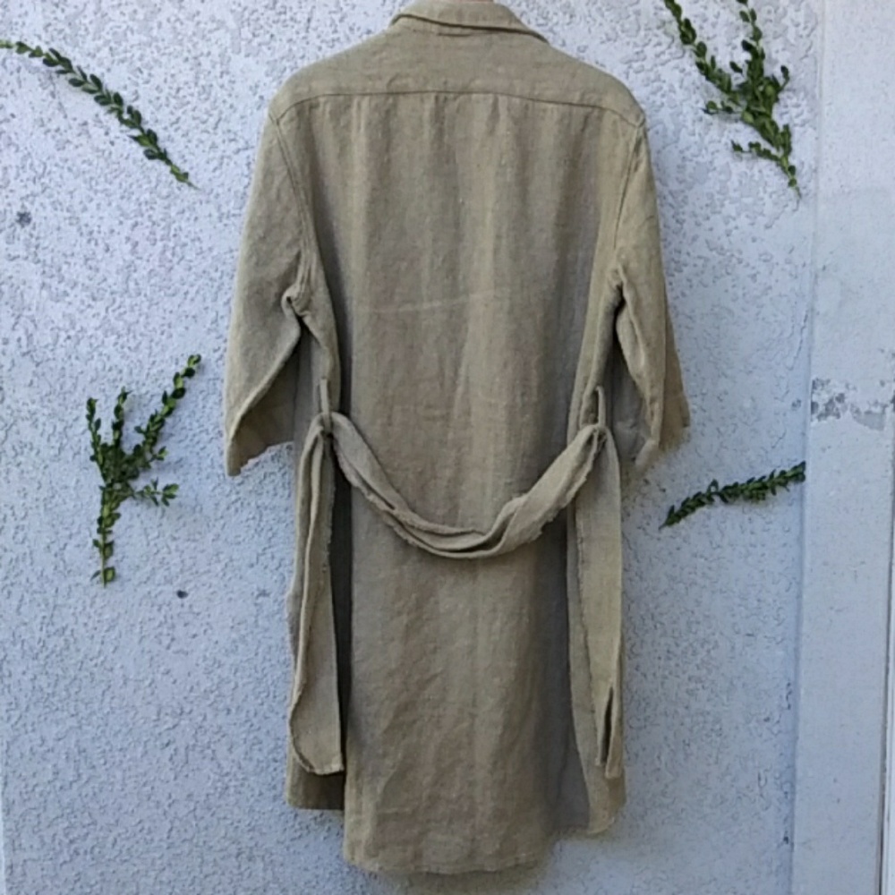 Pip-squeak chapeau sugar raw linen coat - Picture 3 of 12